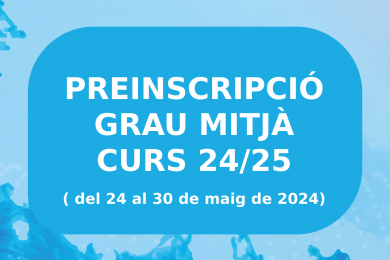 PREINSCRIPCIÓ CFGM CURS 2024/2025